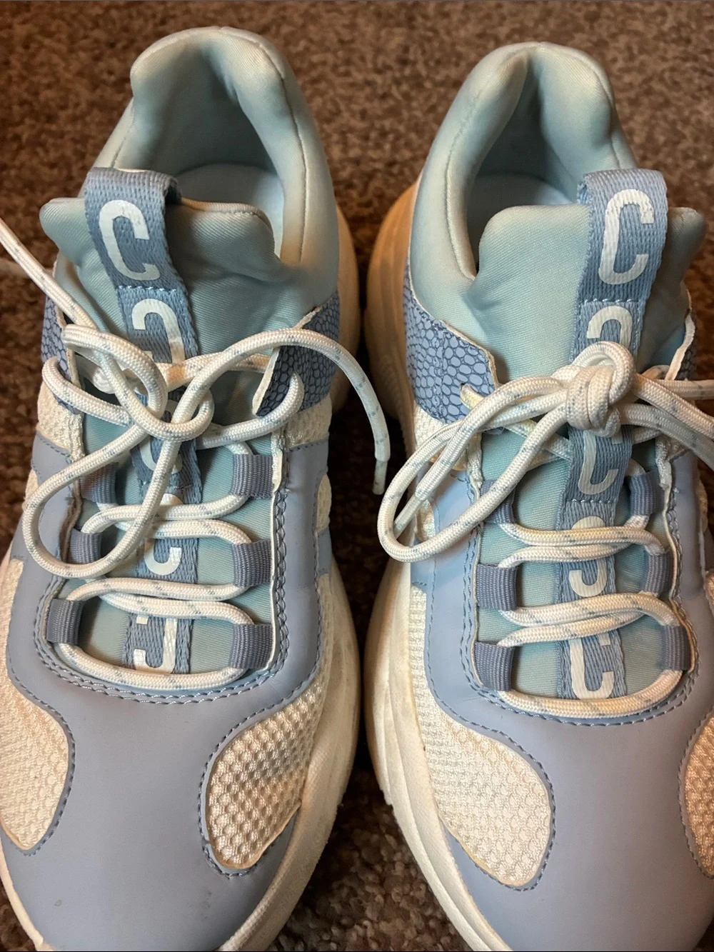 Circus by Sam Edelman Light Blue & White Chunky Sneakers